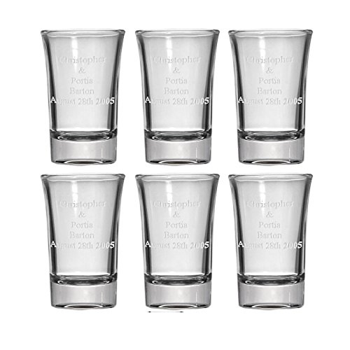 Shot GLASSES - 6 pack - Personalized