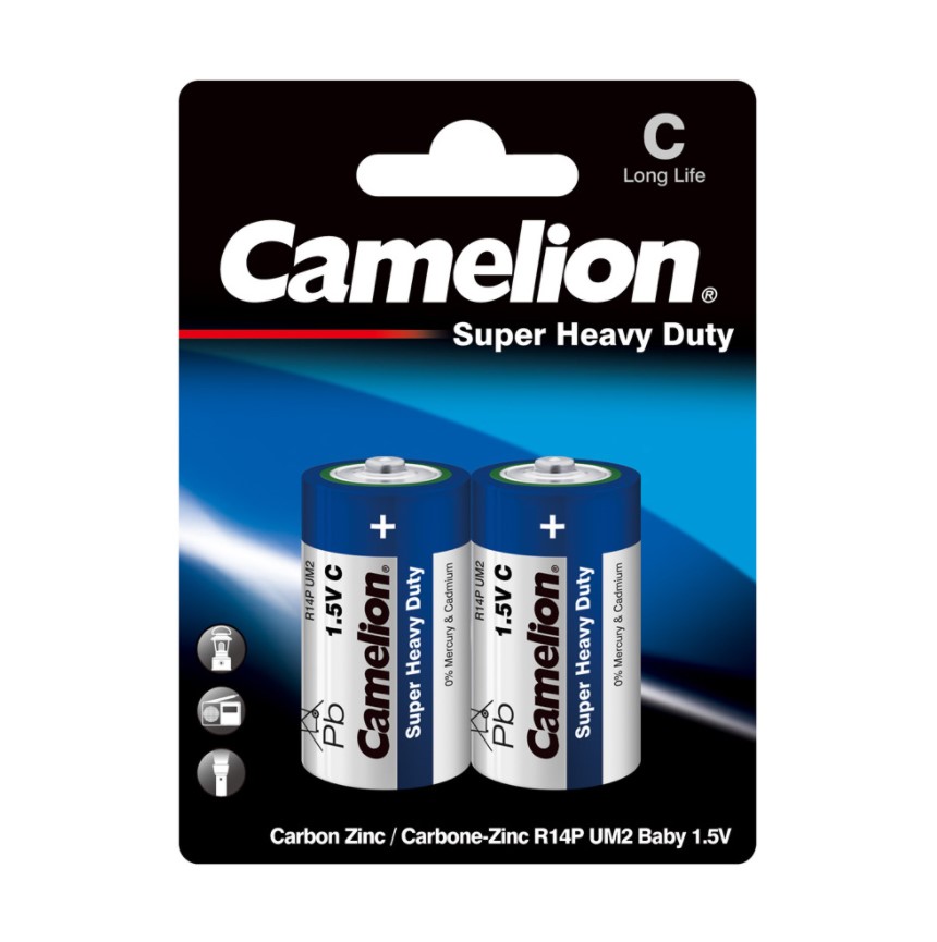 ''C Super Heavy Duty BATTERIES, 2 Pack''