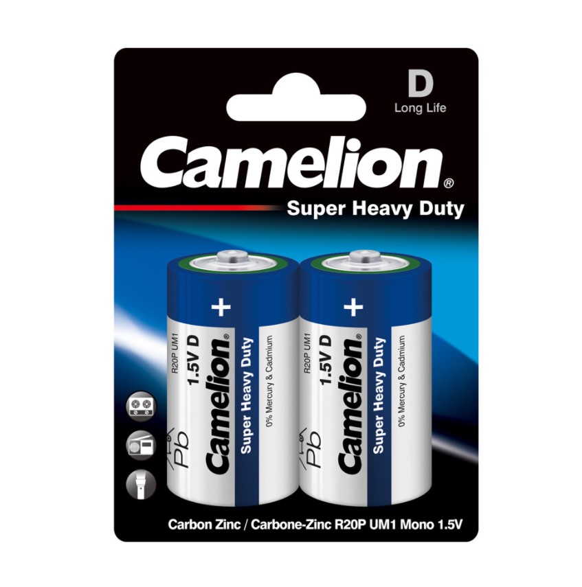 ''D Super Heavy Duty BATTERIES, 2 Pack''