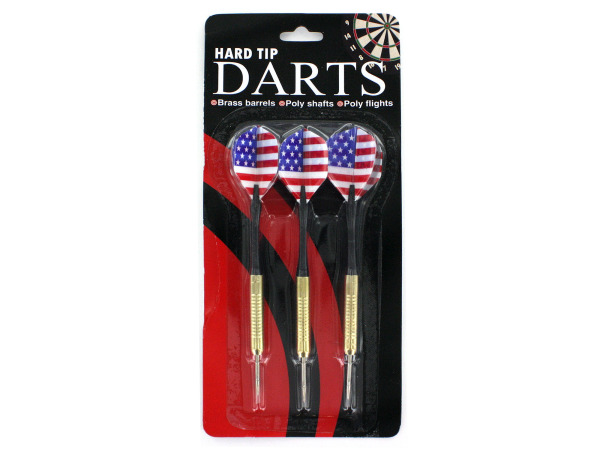 Hard Tip Darts with American Flag Design