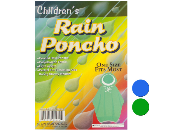 Children's Hooded Rain PONCHO