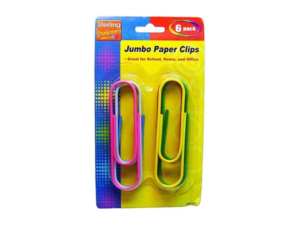 Colored JUMBO Paper Clips