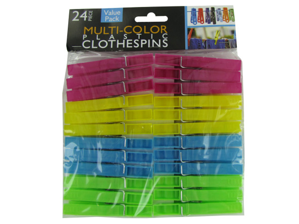 Multi-Color Plastic Clothespins