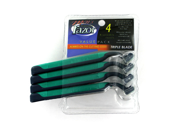 Triple Blade Men's Disposable RAZORs