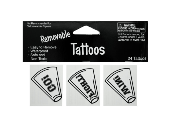Removable White Cheer TATTOOs