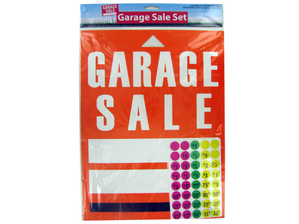 Garage Sale Sign and STICKER Set