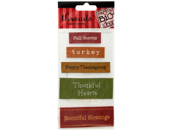 Thanksgiving Woven Labels