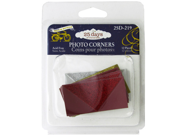 CHRISTMAS Glitter Photo Corners