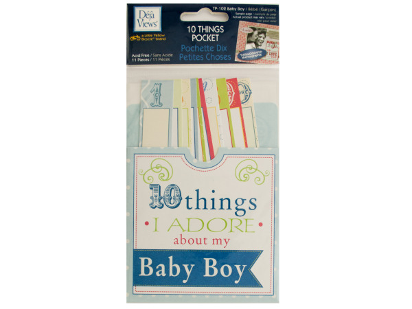 10 Things I Adore About My Baby Boy Journaling Pocket