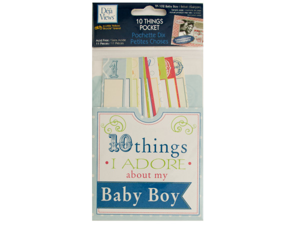 10 Things I Adore About My Baby Boy Journaling POCKET