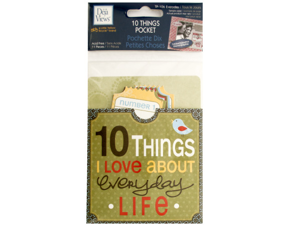 10 Things I Love About Everyday Life Journaling Pocket