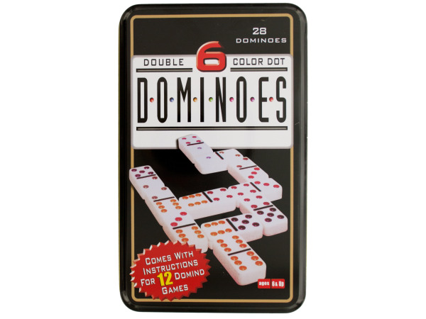 Double 6 Color Dot Dominoes GAME Set