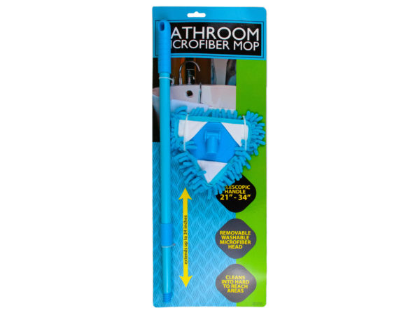 Bathroom Microfiber Mop with Telescopic Handle