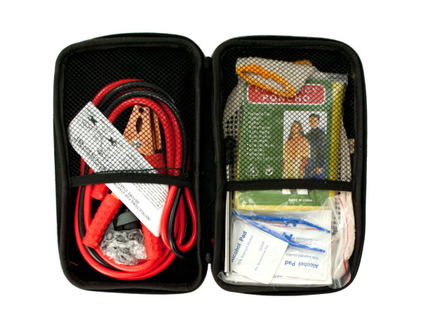 Vehicle Emergency Kit in Zippered Case