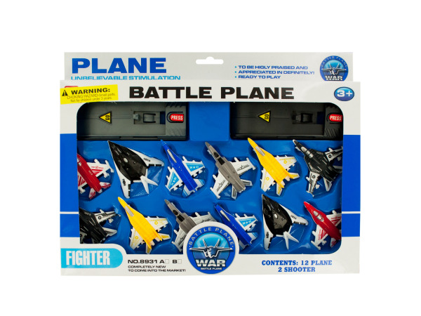 Toy Jet Fighter Planes with Launch Pads Set