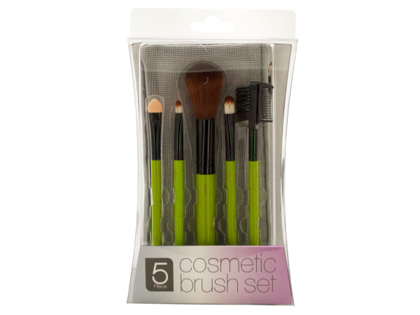 COSMETIC Brush Set with Mesh Zipper Case