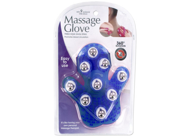 Massage GLOVE with Rotating Steel Balls