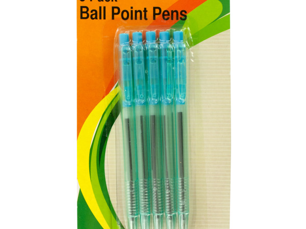 Light Blue Ball Point Pens Set