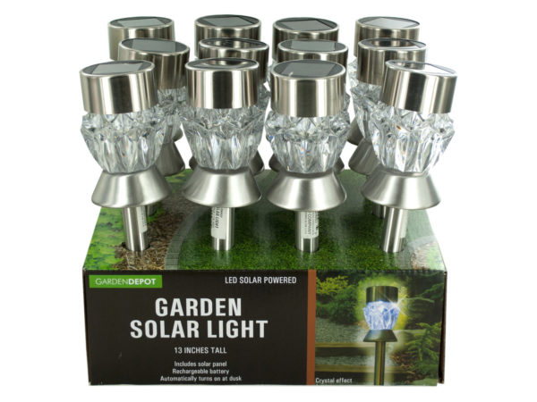 Crystal Effect SOLAR Power Garden Light Countertop Display