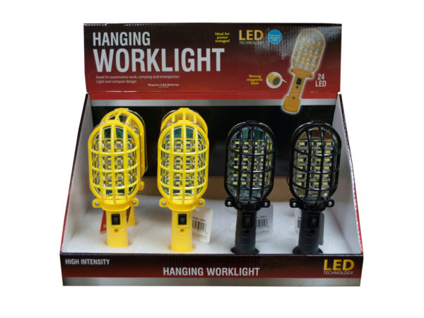 Hanging LED Worklight with Magnetic Base Countertop Display