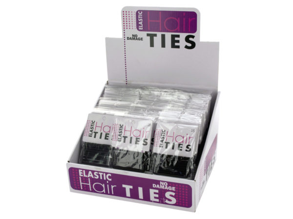 Black & White Elastic HAIR Ties Countertop Display