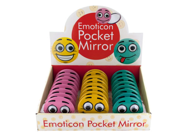 Emoticon Pocket MIRROR Countertop Display