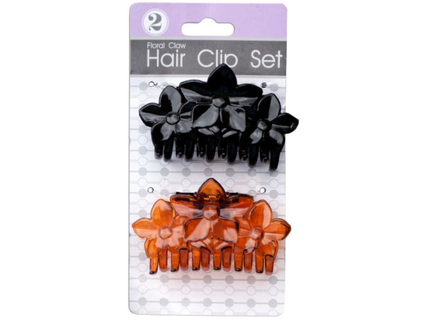 Floral Claw HAIR CLIP Set