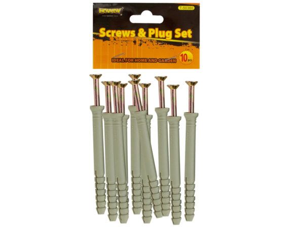 ''4'''' SCREWS with Ribbed Plastic Anchors Set''