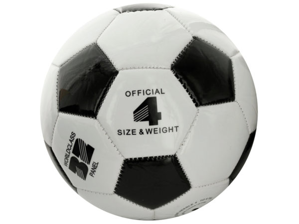 Size 4 Black & White Glossy SOCCER Ball