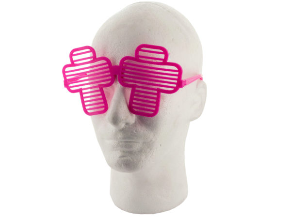 Colored Cross Party Favor Shutter Shades