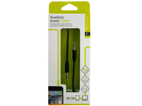 iessentials Black Auxiliary AUDIO Cable