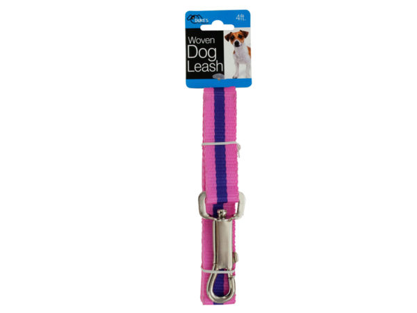 Fashion Pink Woven Nylon DOG Leash