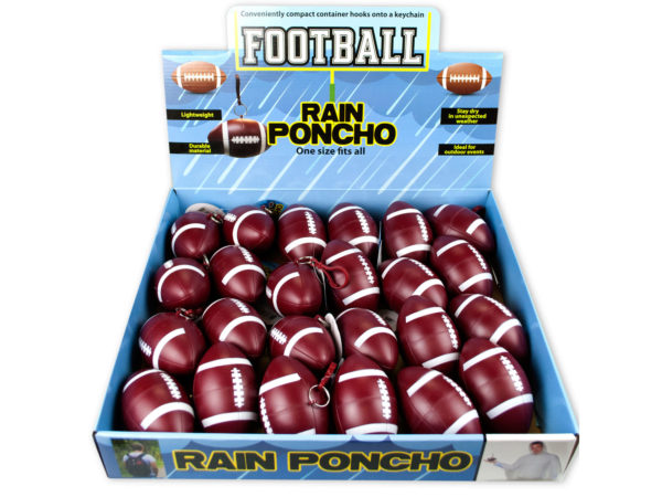 FOOTBALL Rain Poncho in Counterop Display