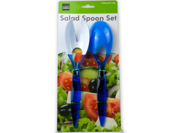 2 Pc Plastic Salad Spoon & Fork Set
