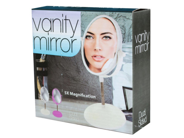 Dual-Sided 5X Magnifying Vanity Mirror