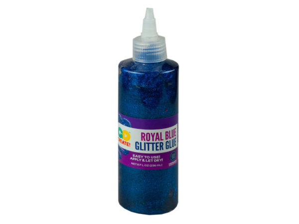 8oz Royal Blue Glitter Glue