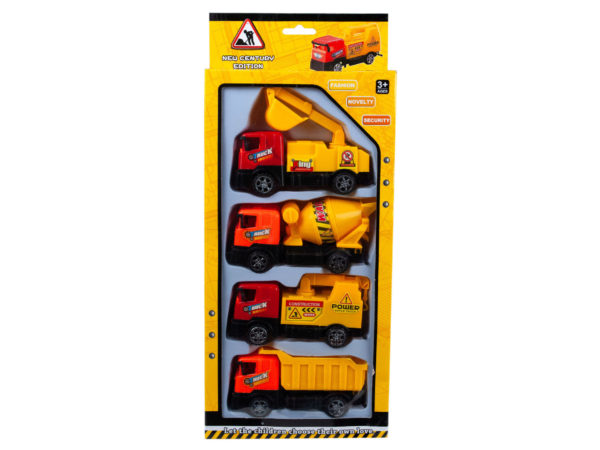 4 Pack Pull Back Construction Trucks