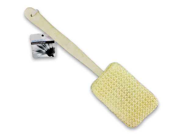 Exfoliating Backwasher with Wooden Handle