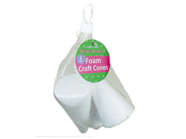 3 Pack Foam Craft Cones
