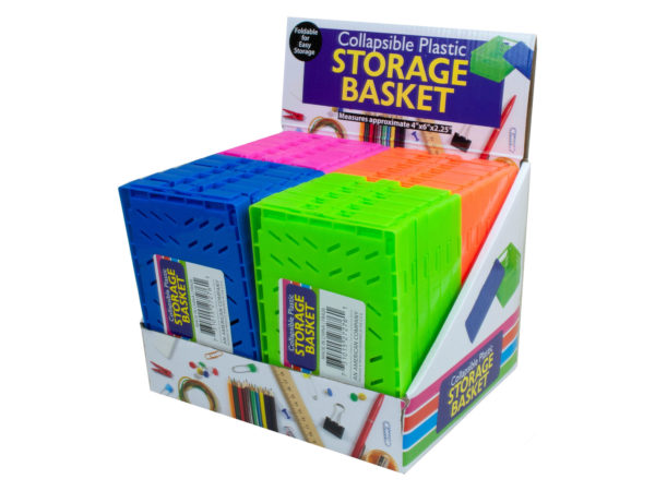 Collapsible Plastic Storage Basket