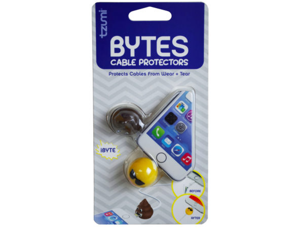 Cord BYTES 2 Pack ASSORTED Emoticon Cord Protectors