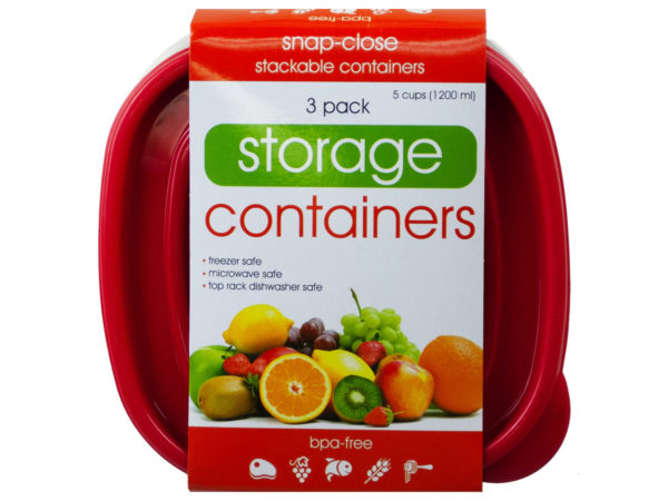 3 PAck PlAstic Deep SquAre Food ContAiner