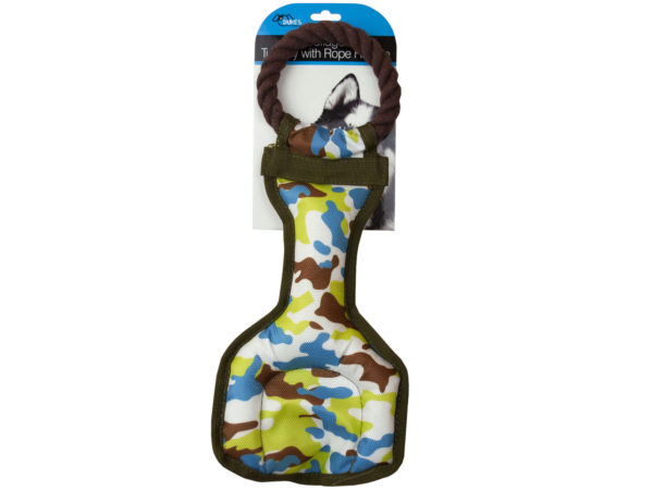 Camouflage Dog Tug TOY with Rope Handle