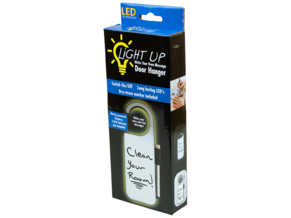 light up write your own message DOOR hanger