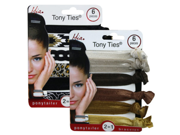 mia beauty 6 piece tony ties in ASSORTED colors and patterns