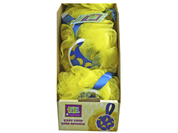 Razz Easy Grip Banana Bath Pouf in Countertop Display