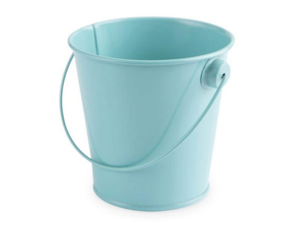 Cakewalk Teal Metal Pail