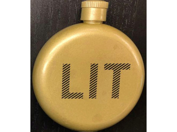 LIT 3 oz Gold Flask