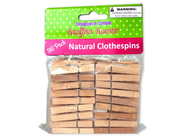 Natural WOOD Craft Clothespins