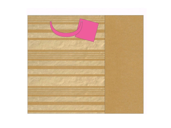 GOLD Striped Gift Bag